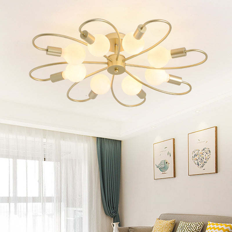 Metal Modern Flush Mount Ceiling Lights Starburst Flush Mount Light for Living Room