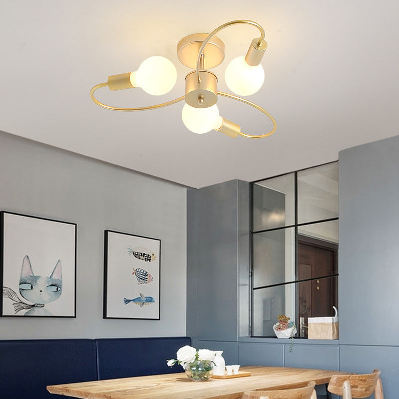 Metalen moderne spoelbevestiging plafondverlichting starburst spoeling mount licht voor woonkamer