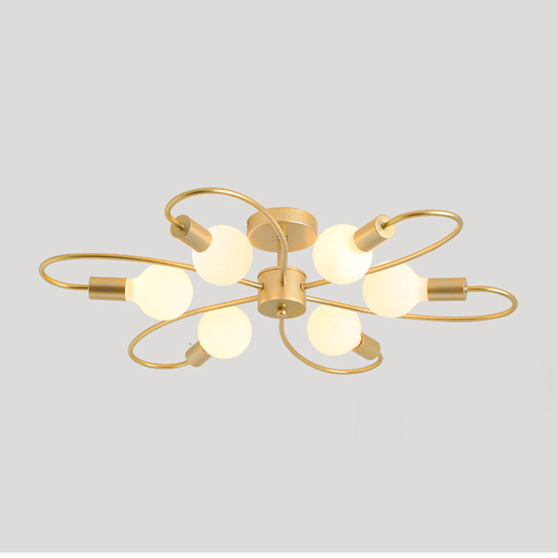 Metal Moderne Flush Mount Deckenleuchten Starburst Flush Mount Light für Wohnzimmer