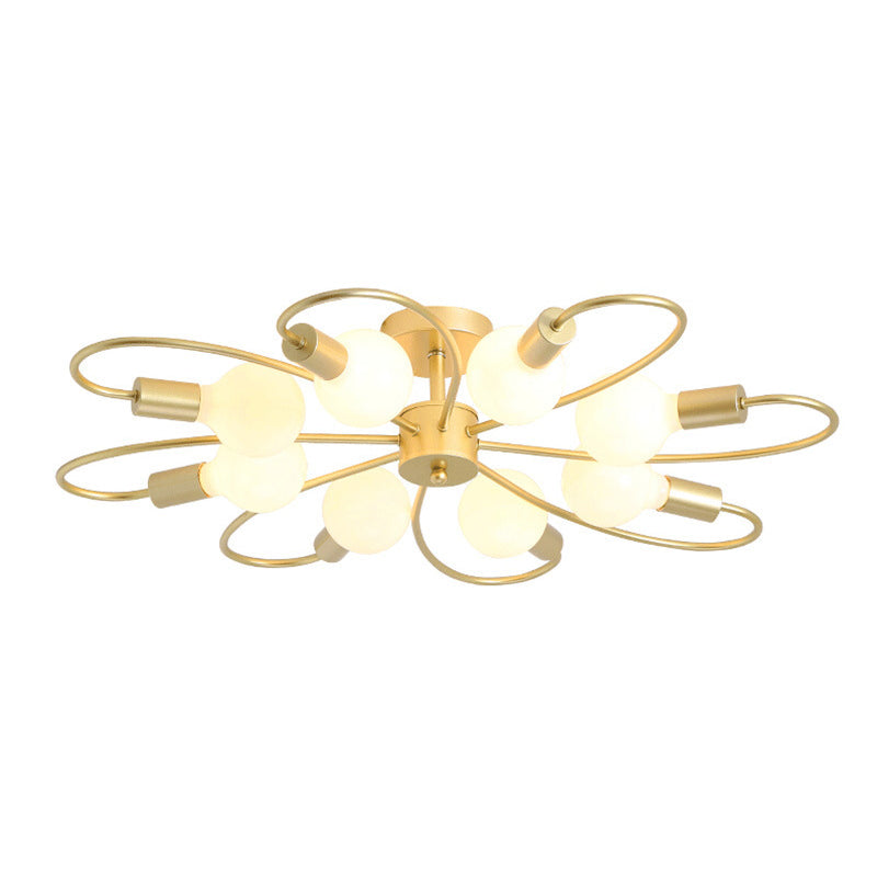 Metal Moderne Flush Mount Deckenleuchten Starburst Flush Mount Light für Wohnzimmer