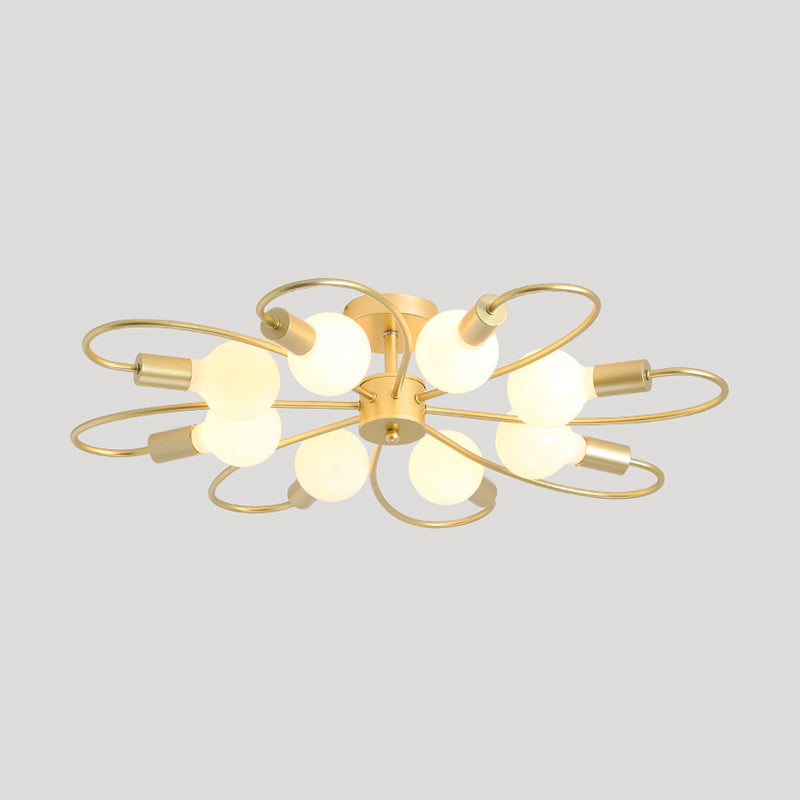 Metalen moderne spoelbevestiging plafondverlichting starburst spoeling mount licht voor woonkamer