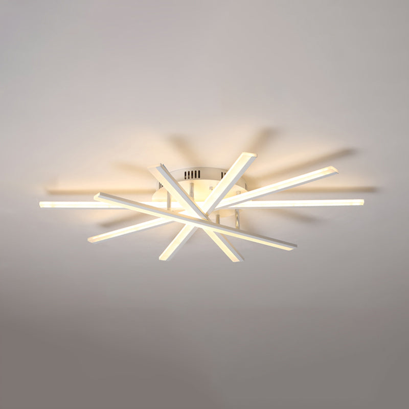 Modern Metal Flush Light Sputnik Semi Flush Ceiling Light Fixtures for Living Room