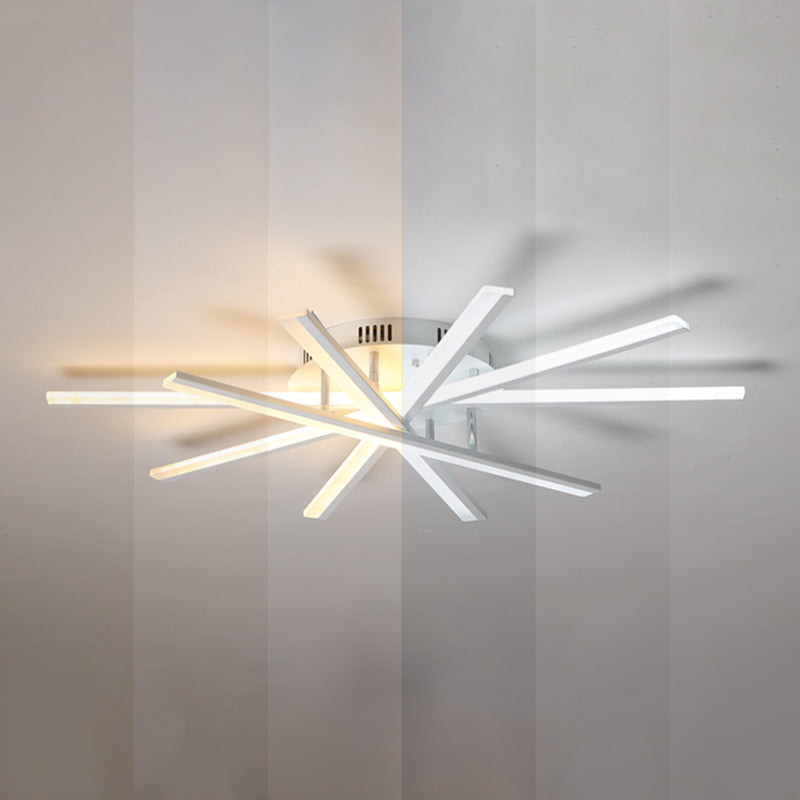 Moderne Metall Flush Light Sputnik Semi Flush Deckenleuchten für Wohnzimmer