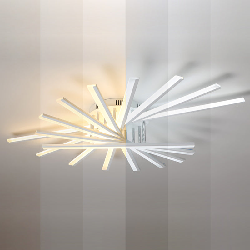 Modern Metal Flush Light Sputnik Semi Flush Ceiling Light Fixtures for Living Room