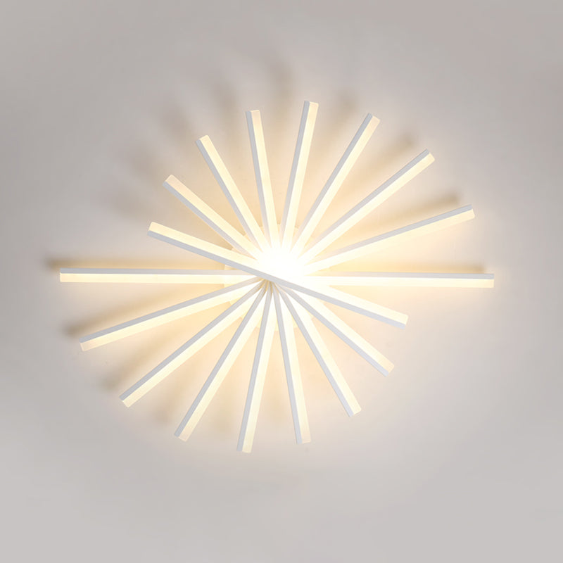 Moderne Metall Flush Light Sputnik Semi Flush Deckenleuchten für Wohnzimmer