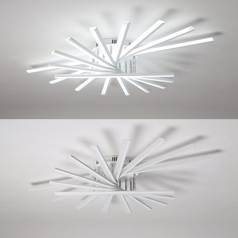 Modern Metal Flush Light Sputnik Semi Flush plafondlamp armaturen voor woonkamer