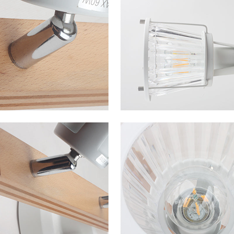 Light de suivi en bois 4-LIGHT LEIL MODIAT MODIAT MONTED POUR RAPPORTEMENT