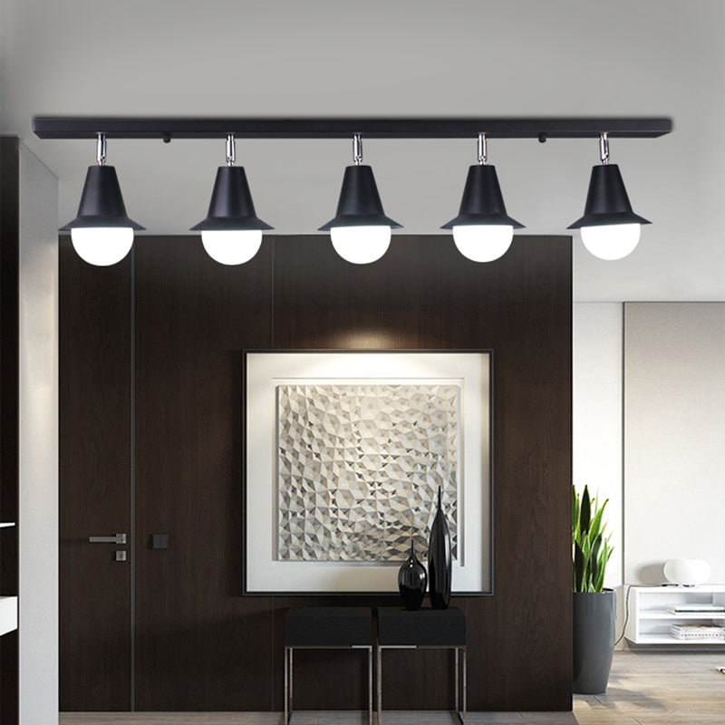 Wrought Iron Flush Mount Modern Living Room Ceiling Mounted Fixture with Spotlight