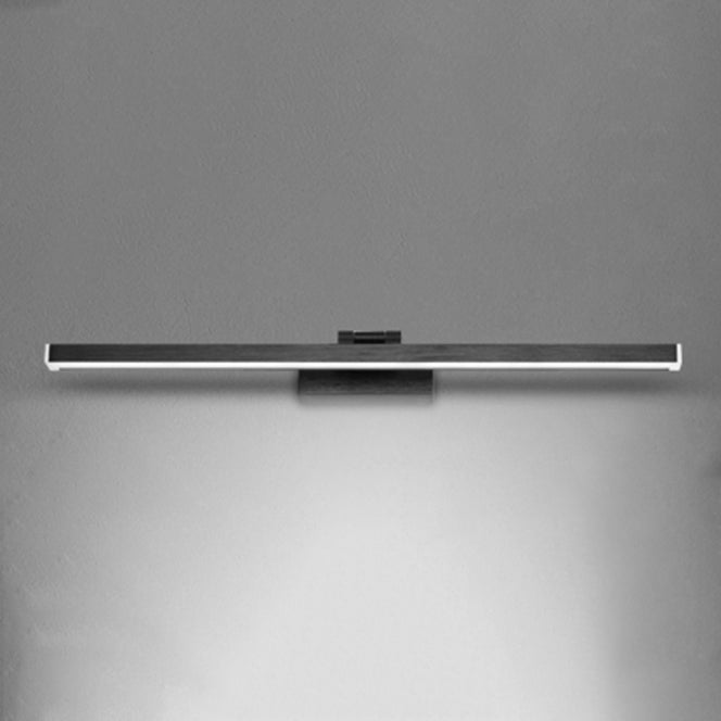 Luces de pared de espejo lineal de metal lineal Modern 1 cabeza de montaje en la pared de la pared en negro