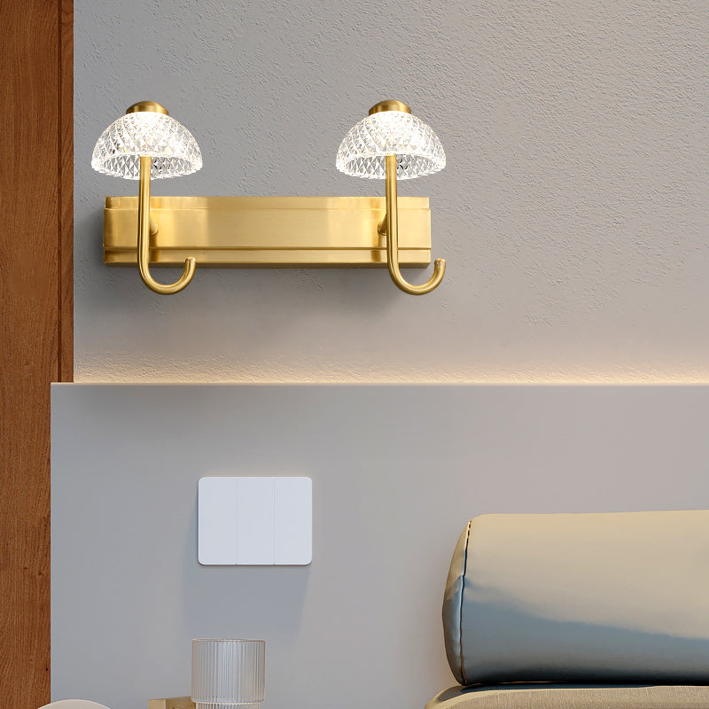 Metal Vanity Wall Sconce Contemporary Armed Wall Mounted Lamp for Bathroom