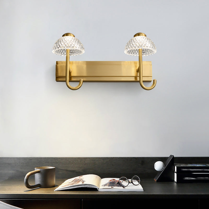 Metal Vanity Wall Sconce Contemporary Armed Wall Mounted Lamp for Bathroom