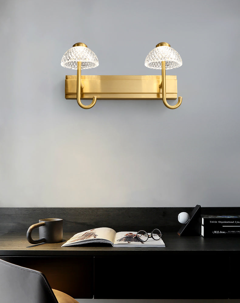 Metal Vanity Wall Sconce Contemporary Armed Wall Mounted Lamp for Bathroom