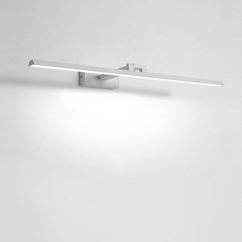 Metal Shade Linear Swing Arm Lights Malled Flexion de montura de pared de 1 cabeza en blanco