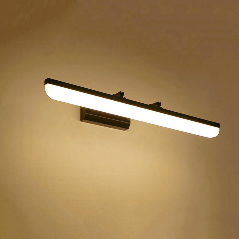 Metal Shade Linear Swing Arm Lights Medro de pared Moderna 1 Cabeza de montaje en la pared en negro