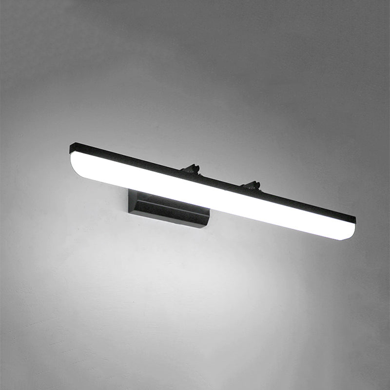 Metal Shade Linear Swing Arm Lights Medro de pared Moderna 1 Cabeza de montaje en la pared en negro