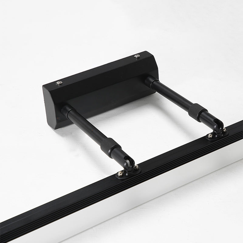 Metal Shade Linear Swing Arm Lights Medro de pared Moderna 1 Cabeza de montaje en la pared en negro