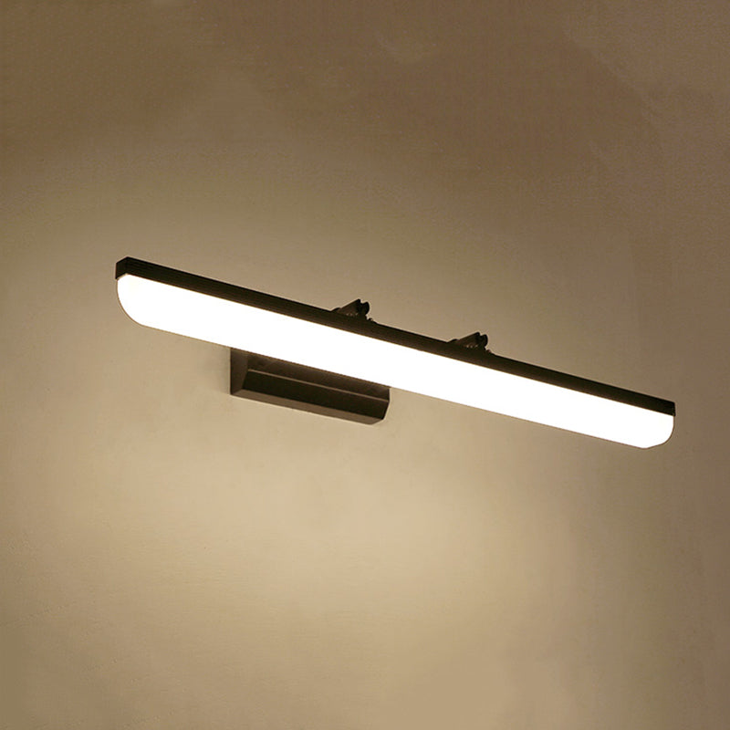 Metal Shade Linear Swing Arm Lights Medro de pared Moderna 1 Cabeza de montaje en la pared en negro