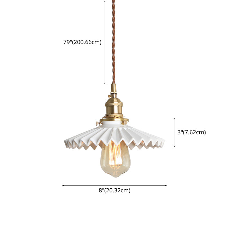 Keramische industriële hanglamp 1-licht hangend plafondlicht voor thuisverdediger