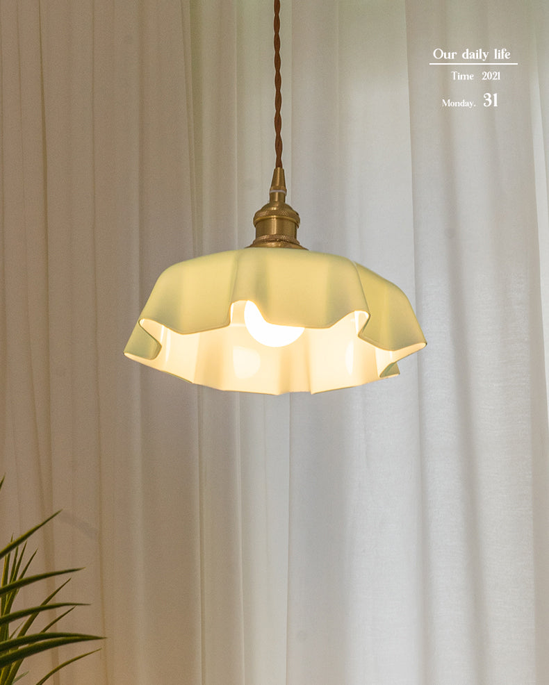 Glazen industriële hanglamp 1-licht hangend plafondlicht voor eetkamer