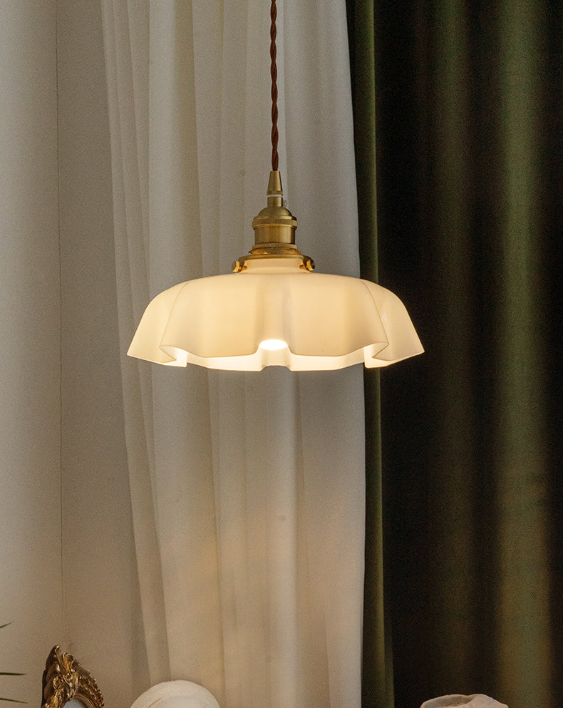 Glazen industriële hanglamp 1-licht hangend plafondlicht voor eetkamer