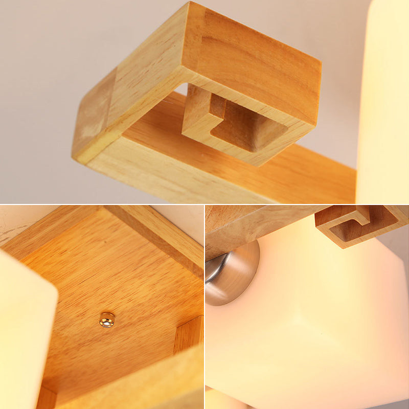 MODERNO MODERNO LEGNO LED VICINO ALLA LUCE DEL BACCHIO PER LA CAMERA DA LEDE