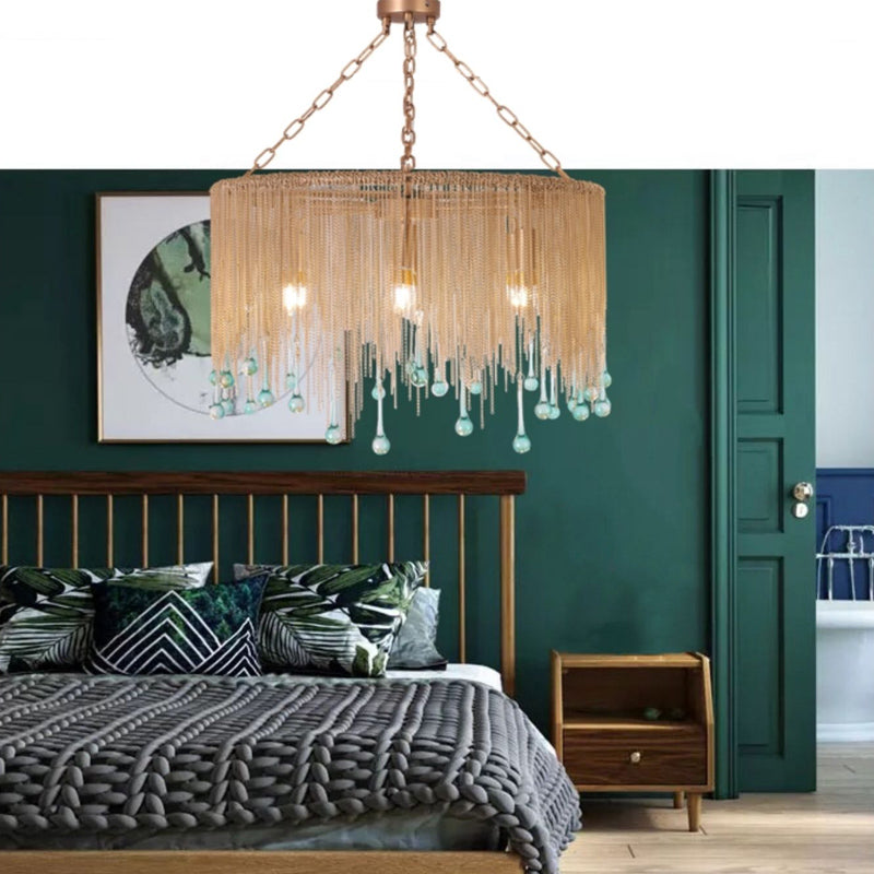 Tassel Chandelier Pendant Light Postmodern Chandelier for Living Room Dining Room