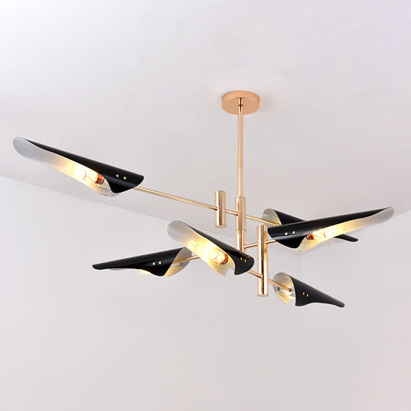 Sputnik Modern Style Hanging Light Metal Chandelier for Living Room Dining