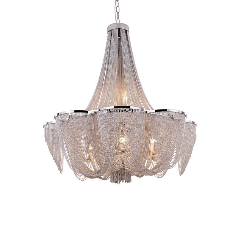 Postmodern Chandelier Light Basket Shape Ceiling Hung Fixtures for Hotel Lobby