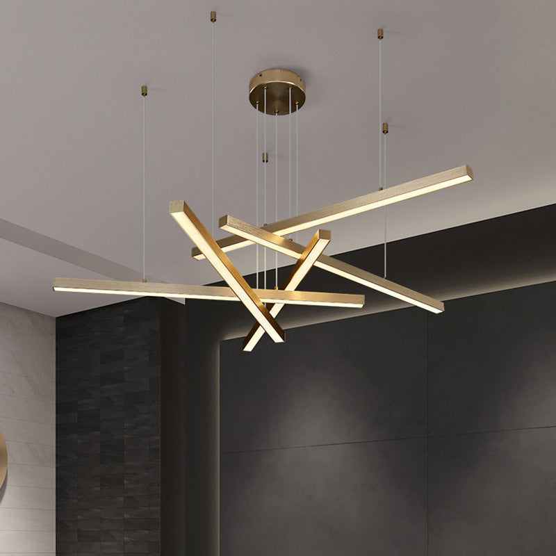 Contemporary Chandelier Acrylic LED Suspension Pendant Light for Living Room Dining Room