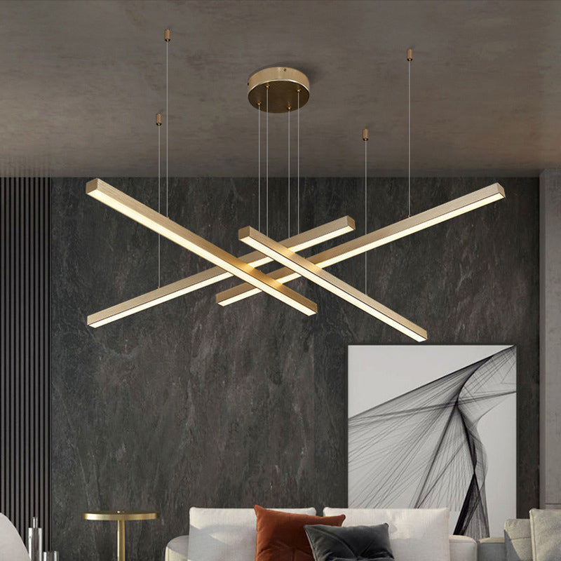 Contemporary Chandelier Acrylic LED Suspension Pendant Light for Living Room Dining Room