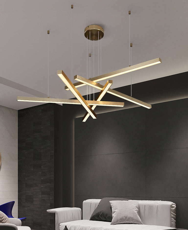 Contemporary Chandelier Acrylic LED Suspension Pendant Light for Living Room Dining Room