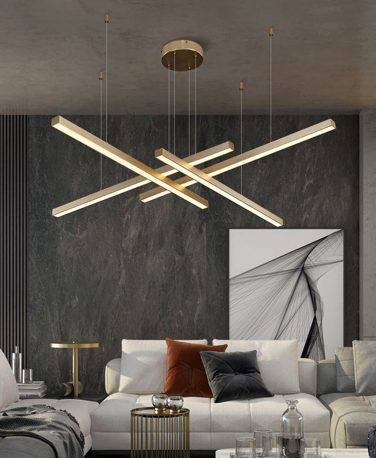 Contemporary Chandelier Acrylic LED Suspension Pendant Light for Living Room Dining Room