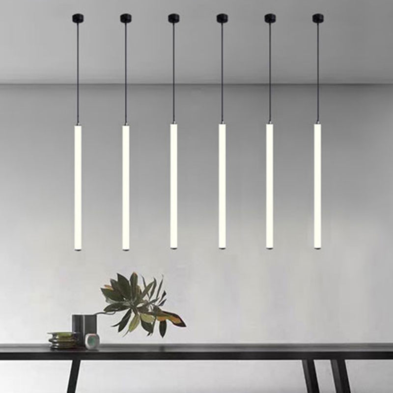 Acryl Modern Simple Led Pendant Light Lange lijnlampen voor slaapkamer eetkamer