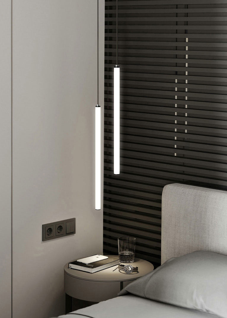 Acryl moderne einfache LED -Anhänger leichte Leitungslampen für Schlafzimmer Esszimmer