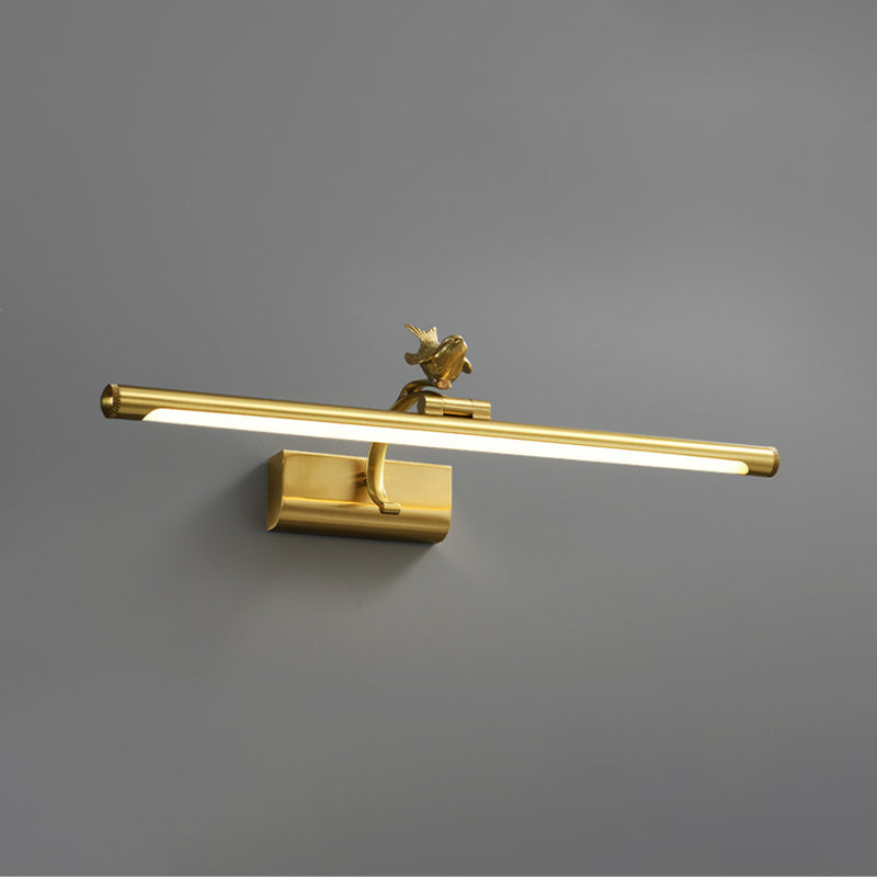 Elongated Vanity Wall Lights Postmodern Simplicity Acrylic Wall Sconce with Bird for Bathroom