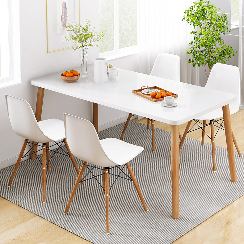 Set da pranzo standard a forma di rettangolo contemporaneo set da pranzo naturale MDF con 4 gambe