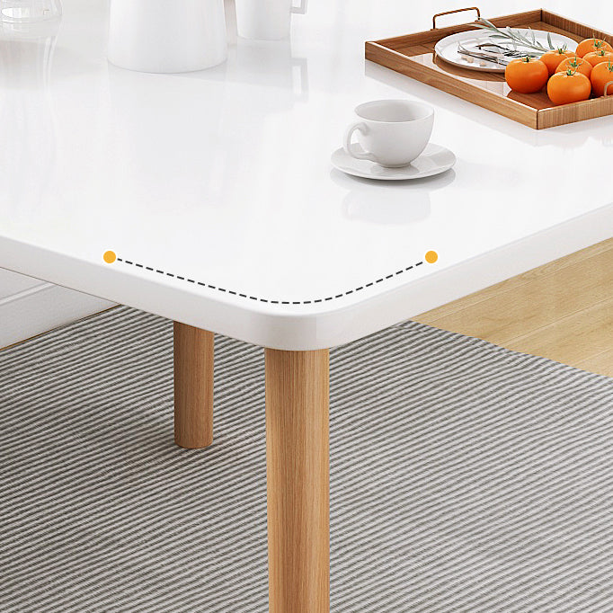 Set da pranzo standard a forma di rettangolo contemporaneo set da pranzo naturale MDF con 4 gambe