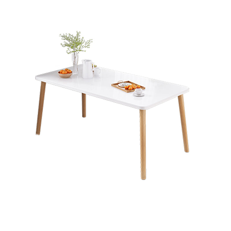 Set da pranzo standard a forma di rettangolo contemporaneo set da pranzo naturale MDF con 4 gambe