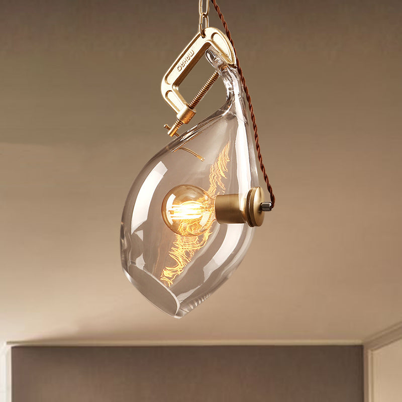 Fish Pendant Light Modern Glass Glass 1 Bulb Restaurant Éclairage en suspension