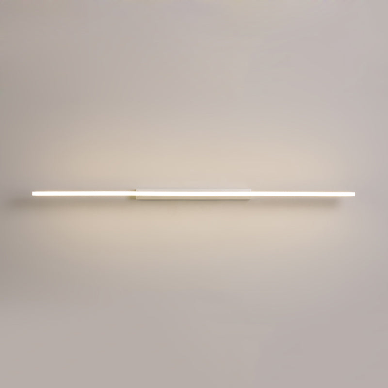 1 luces de sombra lineal apliques de pared moderna de estilo simple iluminación de pared en blanco