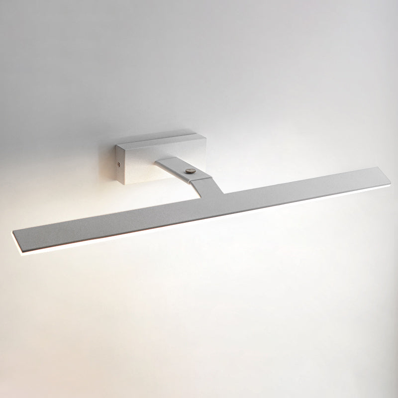 Luz de la pared de la pared del brazo de sombra lineal de estilo moderno 1 lámpara de apliques de luz en blanco