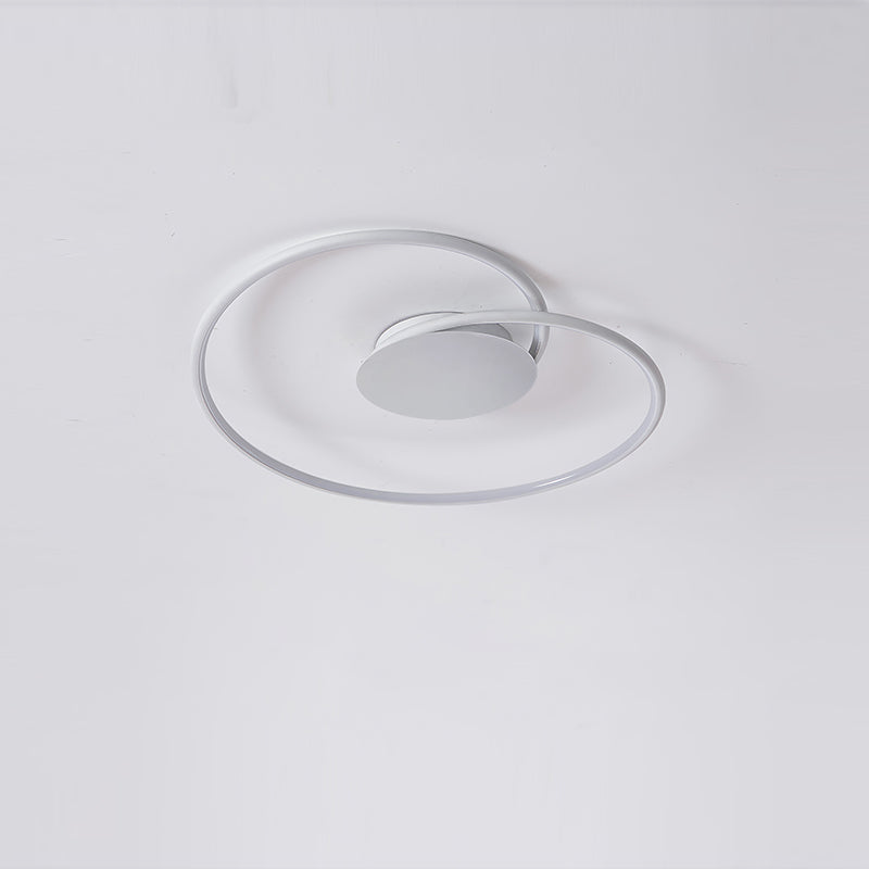 Modern Metal Swirl Linear Flush Mount Ceiling Light with Acrylic Shade for Drawing Room