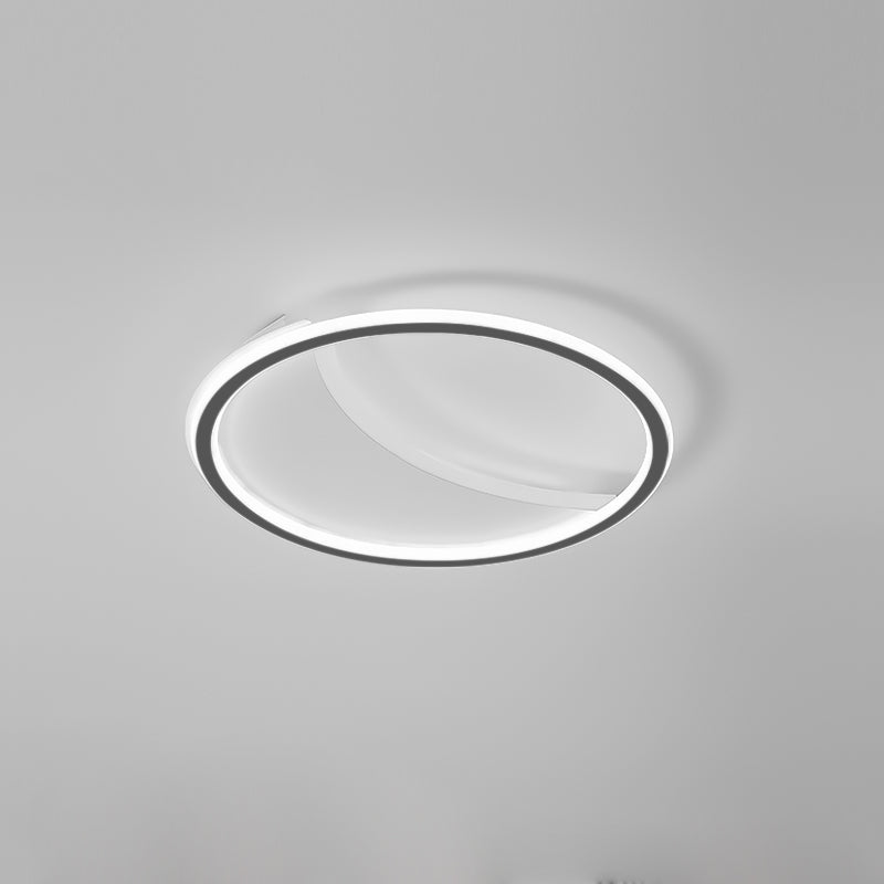 Contemporary Simple Round Flush Mount Ceiling Light with Acrylic Shade for Living Room