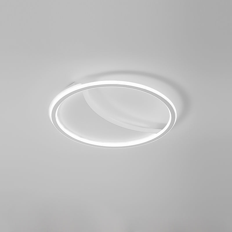 Contemporary Simple Round Flush Mount Ceiling Light with Acrylic Shade for Living Room