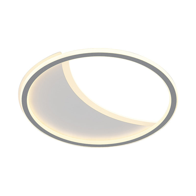 Contemporary Simple Round Flush Mount Ceiling Light with Acrylic Shade for Living Room