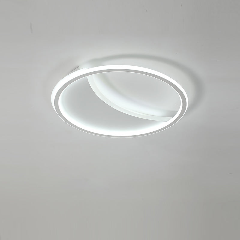 Contemporary Simple Round Flush Mount Ceiling Light with Acrylic Shade for Living Room