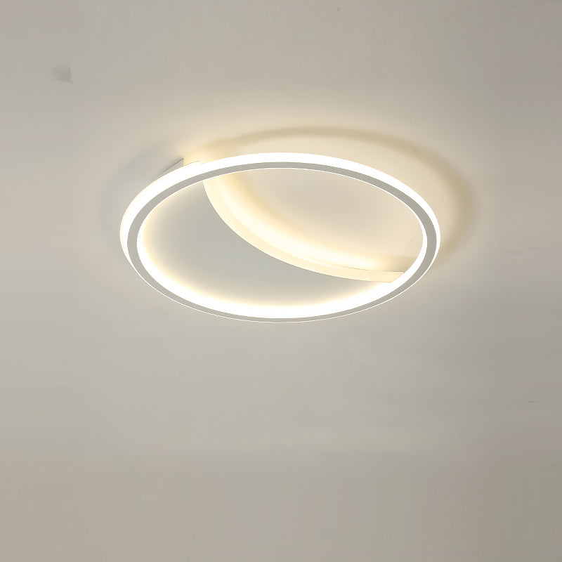 Contemporary Simple Round Flush Mount Ceiling Light with Acrylic Shade for Living Room