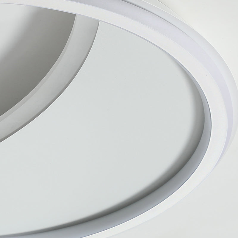 Contemporary Simple Round Flush Mount Ceiling Light with Acrylic Shade for Living Room