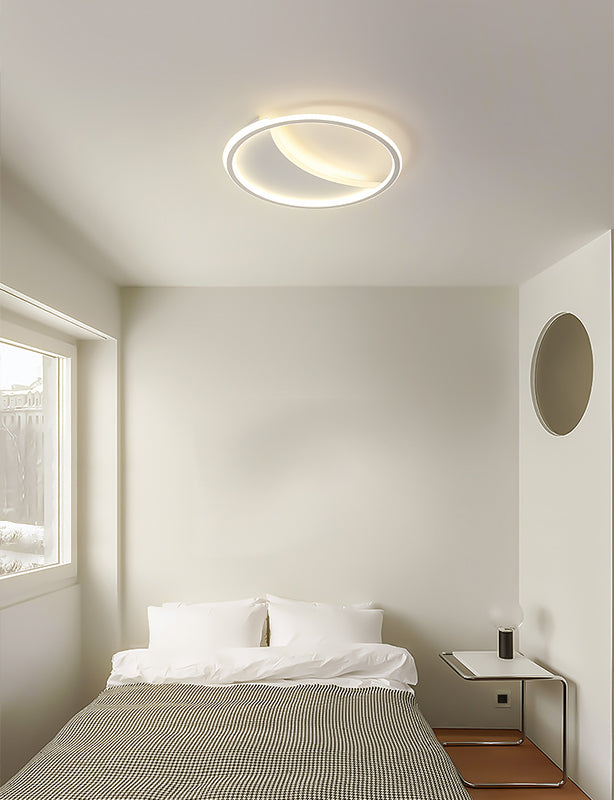 Contemporary Simple Round Flush Mount Ceiling Light with Acrylic Shade for Living Room