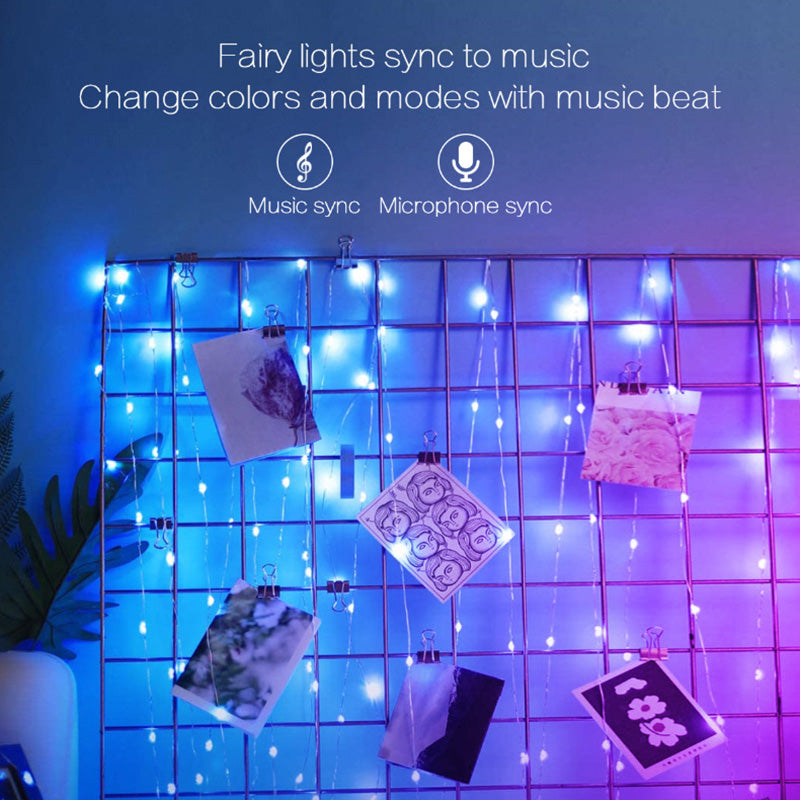 Bluetooth Starry Fairy String Light Art Decor Plastic Clear RGB LED Christmas Lamp